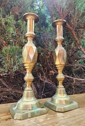 (2) Vintage Home Decor Brass Candlestick Selections