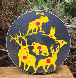 Vintage Double Sided CABELAS Dart Board Game