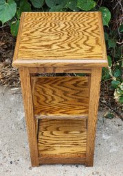 Vintage Wooden Two Tier Side Table Display