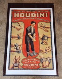 Vibrant 1991 Houdini Reproduction Of Antique Advertising Poster