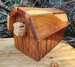 Vintage Wooden Piggy Bank Barn