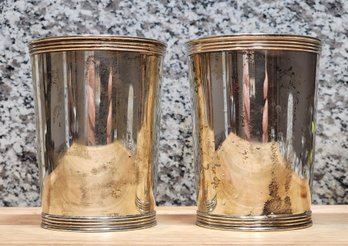 (2) Vintage Sterling Silver 925 Julep Cups Barware