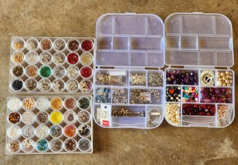 Large Assortment Of Arts And Craft Supplies With Plastic Storage #2Organizer Cases