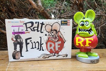 Vintage RAT FINK Bobble Figure And Model Kit