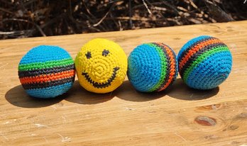 (4) Vintage HACKY SACK Balls