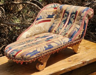 Vintage Upholstered Doll Chaise Lounge Chair