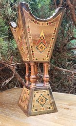 Vintage Syrian Wooden Arabian Incense Holder