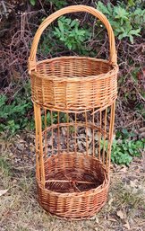 Vintage Wicker Rattan Storage Tower Baskets