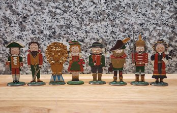 JB381 Vintage Assortment Of KUHN ZINN Christmas Ornament Metal Figures