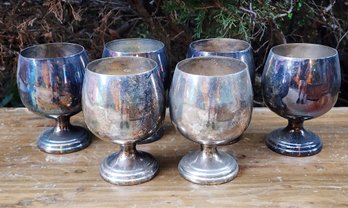 Assortment Of Formal Dining Silver Plated Goblets