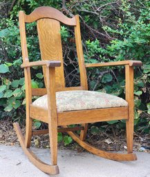 Vintage Solid Wood Rocking Chair