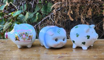 (3) Ceramic Vintage Piggy Bank Selections