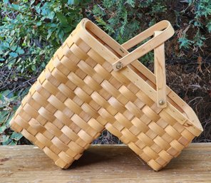 Vintage Woven Staircase Transport Basket