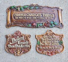 Assortment Of Vintage Wall Accent Religious Examples