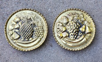 (2) Vintage MADE IN ENGLAND Brass Decorative Wall Accent Selections