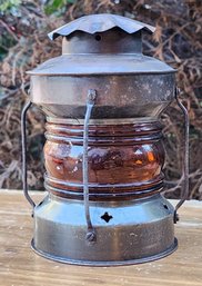 Lantern Decor Shade With Amber Glass