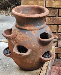 Vintage Terracotta Strawberry Pot