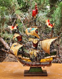 Vintage FALCON Pirate Ship Model Display