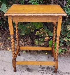 Antique Eduardian Barley Twist Parlor Side Table