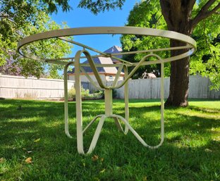 Mid Century Modern Outdoor Patio Table Metal Base