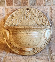 Vintage Stoneware Style Ceramic Wall Pocket