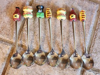 Assortment Of Playful BBQ Small Decor Spoons