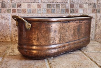 Vintage MADE IN TURKEY Copper Tub With Handles