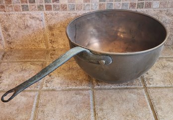 Antique Huge Copper Hand Forged Cookware Pan