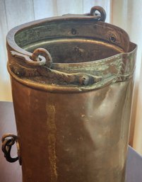 Antique Huge Copper Pot With Handle