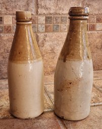 (2) Antique Civil War Era Ginger Beer Bottles