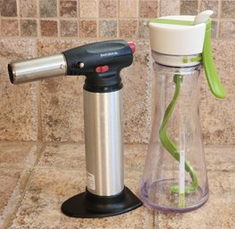 Kitchen Essentials - Salad Dressing Bottle And Butane Torch