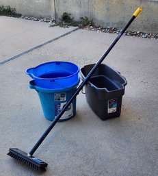 Cleaning Essentials Bundle - Broom And Buckets