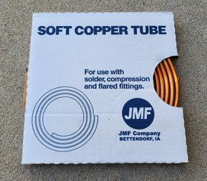 Brand New JMF Roll Of Soft Copper Tube 20 Feet