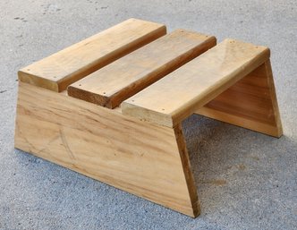 Wood Slatted Step Stool