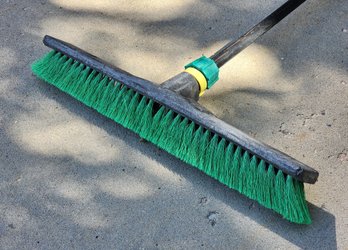 Large Black And Green Shop Broom