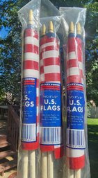 (6) Brand New VALLEY FORGE Decorative US America Flags