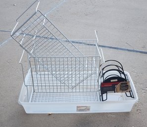 HUGE Assortment Of Elevated Metal Racks And Pan Holder