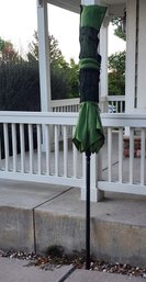 Patio Furniture Hand Crank Green Umbrella Shade