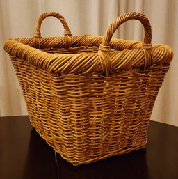 Large Wicker Woven Basket With Handles