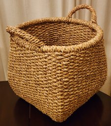 Large Heavy Woven Home Decor Basket With Handles