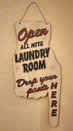 Novelty Fun Large Wooden Hand Form Laundry Hanging Sign