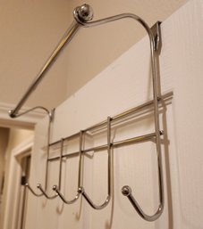 Silver Metal Hanging Hook Door Organizer