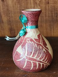 Vintage Signed Handmade Pottery Vessel JAMAICA