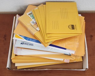 Assortment Of Unused Bubble Mailers And Clasp Folders