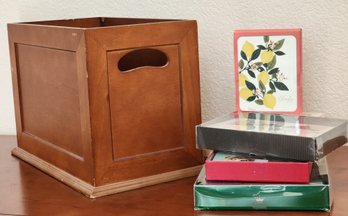 Wooden File Box With Assorted Gift Cards