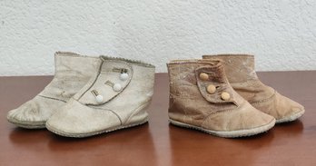 (2) Pairs Of Antique Baby Shoes #2