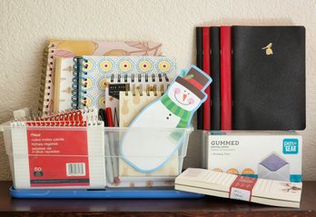 Assortment Of Stationary And Other Paper Home Office Products