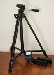 Camera Photography Bundle - Tripod, 35mm Flash And Auto Winder