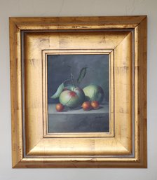 Vintage SIGNED Fine Art Oil Painting Framed Fruit Study