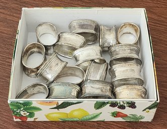 Assortment Of Silver Tone Napkin Rings